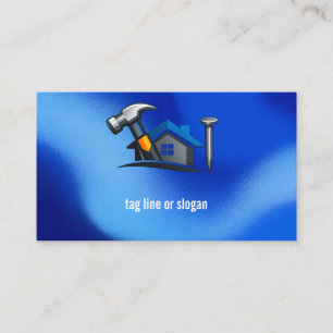 Carte de visite de construction Black Blue