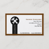 Carte de visite de construction brun (Dos)