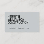 Carte de visite de construction d'ardoise tendue e (Devant)