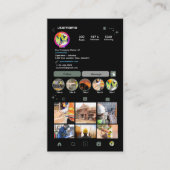 Carte de visite de construction de bâtiments Insta (Devant)