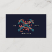 Carte de visite de construction de charpentier (Devant)