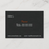 Carte de visite de construction de guitare (Dos)