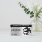 Carte de visite de construction de look métallique (Debout devant)