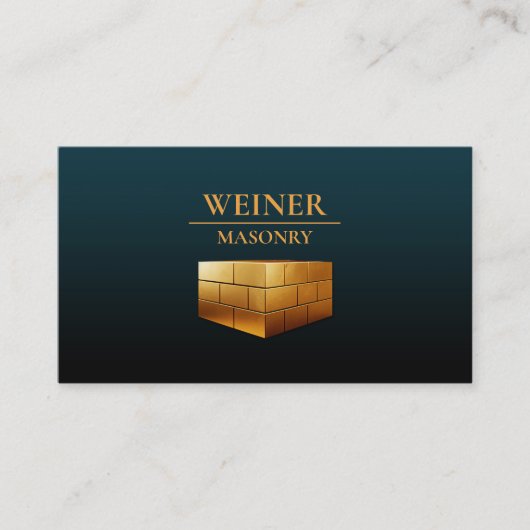 Carte de visite de construction de maçonnerie (Devant)