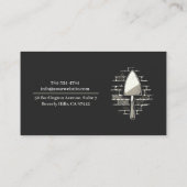 Carte de visite de construction de maçonnerie (Dos)