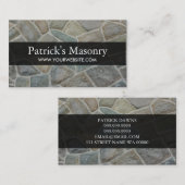 Carte de visite de construction de maçonnerie en b (Devant / Derrière)
