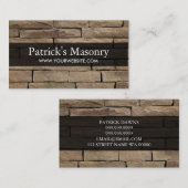 Carte de visite de construction de maçonnerie en p (Devant / Derrière)