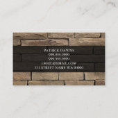 Carte de visite de construction de maçonnerie en p (Dos)