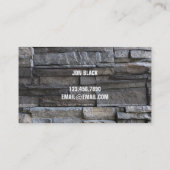 Carte de visite de construction de maçonnerie en p (Dos)