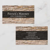 Carte de visite de construction de maçonnerie en p (Devant / Derrière)