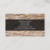 Carte de visite de construction de maçonnerie en p (Dos)