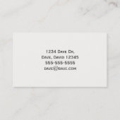 Carte de visite de construction de mur de séchage  (Dos)