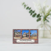 Carte de visite de construction de photo en brique (Debout devant)