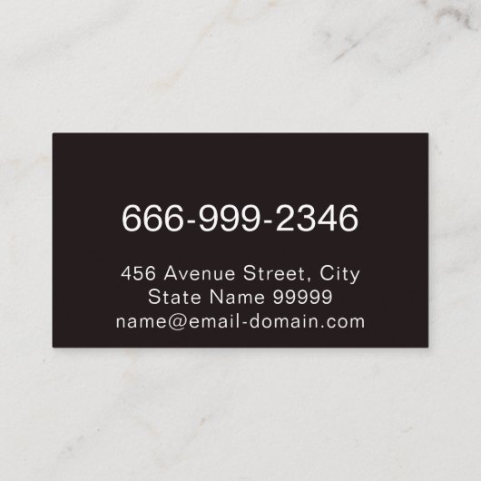 Carte de visite de construction de soudure (Dos)