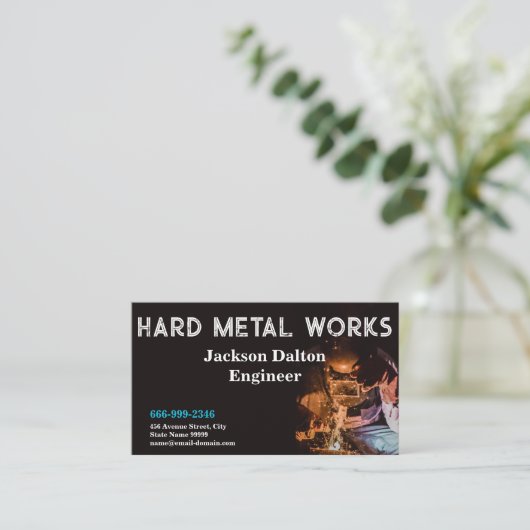 Carte de visite de construction de soudure (Debout devant)