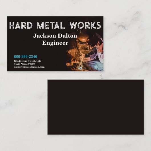 Carte de visite de construction de soudure (Devant / Derrière)