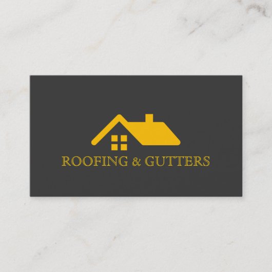 Carte de visite de construction de toitures (Devant)