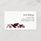 Carte de visite de construction de toitures et de (Dos)
