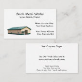 Carte de visite de construction de tôlerie (Devant / Derrière)