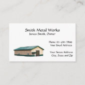Carte de visite de construction de tôlerie (Devant)