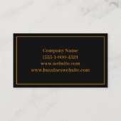 Carte de visite de construction d'excavateur (Dos)