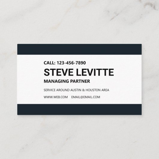 Carte de visite de construction - Downtown Skyline (Dos)