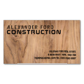 Carte de visite de construction en bois tenché gra (devant)