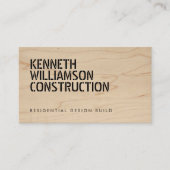 Carte de visite de construction en bois tenché gra (Devant)