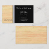 Carte de visite de construction en contreplaqué, A (Devant / Derrière)