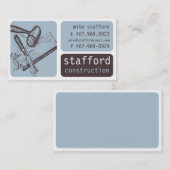 Carte de visite de construction et de menuiserie (Devant / Derrière)