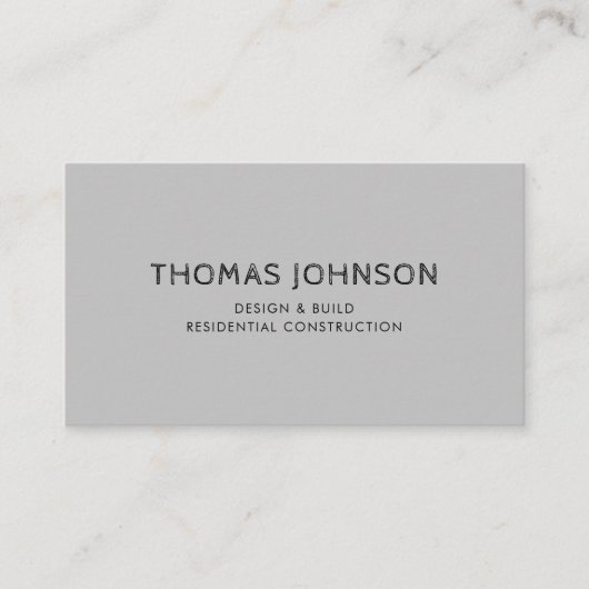 Carte de visite de construction moderne minimalist (Devant)
