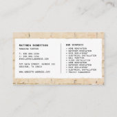 Carte de visite de construction - Mur en briques d (Dos)