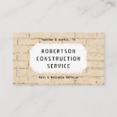 Carte de visite de construction - Mur en briques d (Devant)