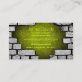 carte de visite de construction murale en brique c (Dos)