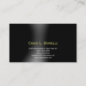 Carte de visite de construction noir foncé (Dos)