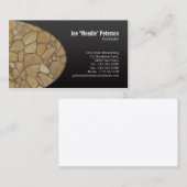 Carte de visite de construction Peachstone Pavé (Devant / Derrière)