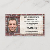 Carte de visite de construction photo en brique ro (Dos)