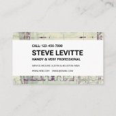 Carte de visite de construction - Plan directeur b (Dos)