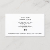 Carte de visite de construction résidentielle Carp (Dos)