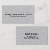 Carte de visite de construction Sheetrock & Drywal (Devant / Derrière)
