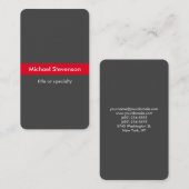 Carte de visite de consultant à arrondi vertical g (Devant / Derrière)