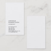 Carte de visite de consultant à tendance blanche v (Devant / Derrière)