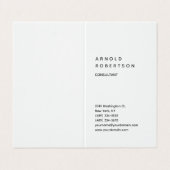 Carte de visite de consultant à tendance blanche v (Extérieur déplié)