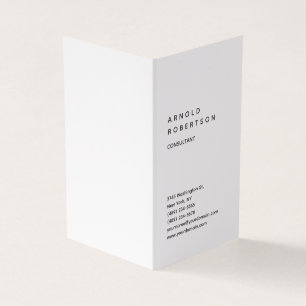Carte de visite de consultant à tendance blanche v