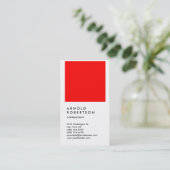 Carte de visite de consultant à tendance rouge bla (Debout devant)