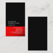 Carte de visite de consultant à tendance rouge rou (Devant / Derrière)