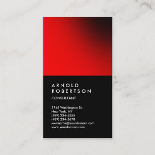 Carte de visite de consultant à tendance rouge rou
