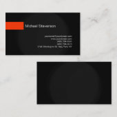 Carte de visite de consultant Black Orange Grey (Devant / Derrière)