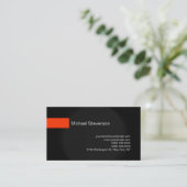 Carte de visite de consultant Black Orange Grey (Debout devant)