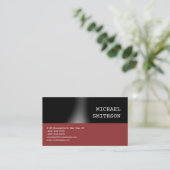 Carte de visite de consultant Black Red tendance (Debout devant)